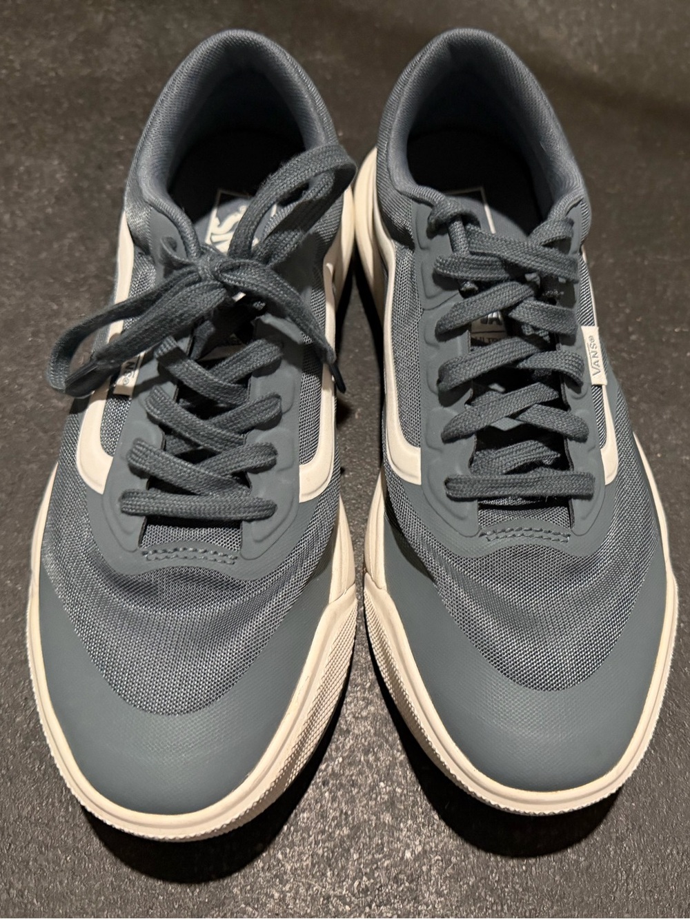 Vans Men’s Slate Blue and White Low-Top Sneakers
